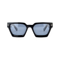 Neue handgefertigte polierte Full Rand Rechteck Acetat Frames Unisex Sonnenbrille